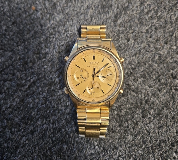 Seiko Other - Seiko Gold Tone Men's Chronograph Watch James Bond Watch